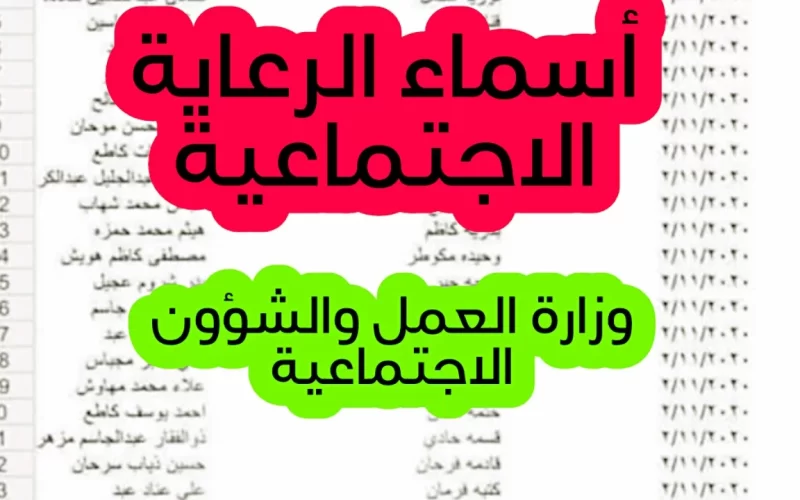 اعرف الرابط المعتمد…اسماء المشمولين في الرعاية الاجتماعية 2023… الاستعلام عن المستفيدين في جميع محافظات العراق