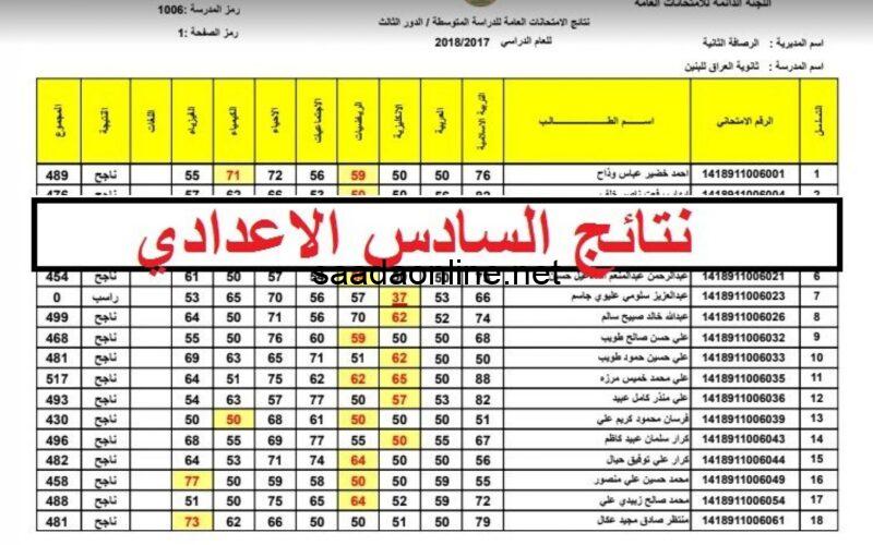 موقع نتائجنا.. رابط وخطوات استخراج نتائج السادس الاعدادي 2023 الدور الثالث أحيائي وتطبيقي وأدبي